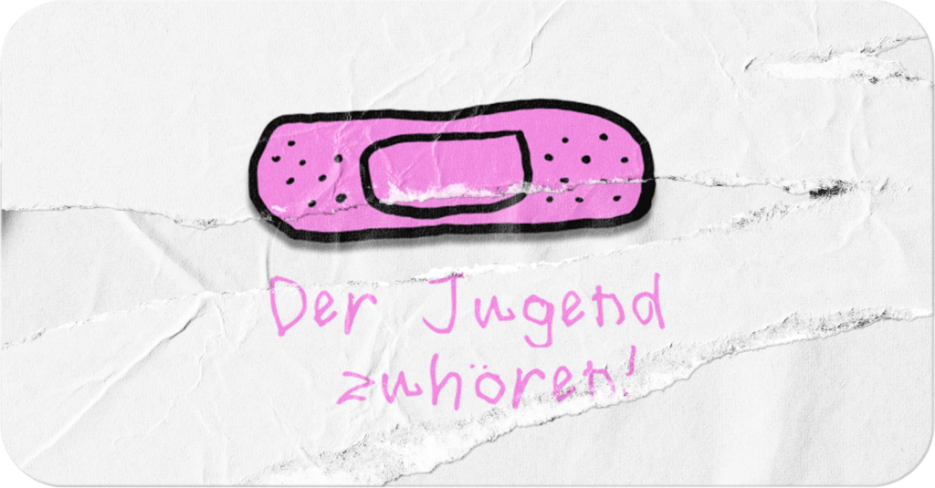 Sticker des YEP-Projekts „Mental Health_ Der Jugend zuhören!"